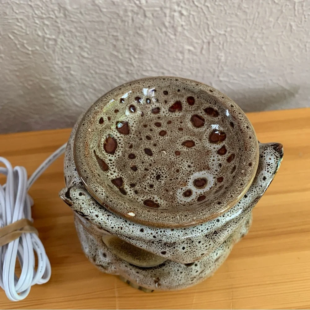 Scentsy Boho Owl Brown Spotted Wax Melt Warmer Retired